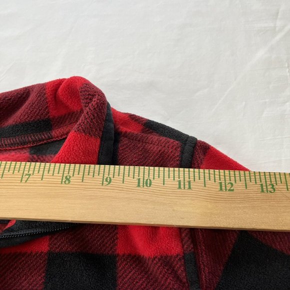 Oshkosh Bgosh Boys Button Down Red Black plaid Flannel Shirt Size 7 - Picture 5 of 7